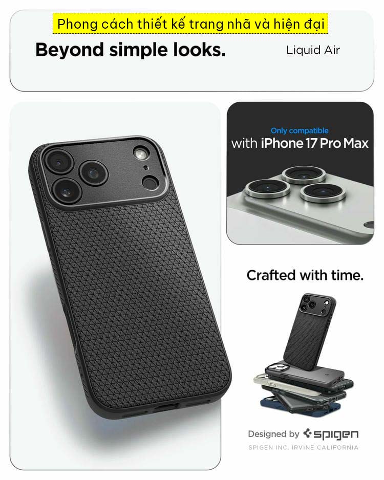 Ốp lưng iPhone 17 Pro Max Spigen Liquid Air 5